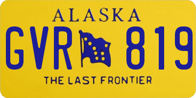 AK license plate GVR819