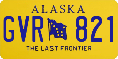 AK license plate GVR821