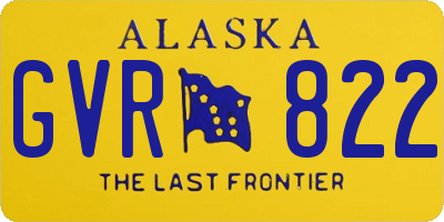 AK license plate GVR822