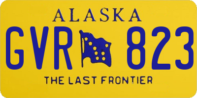 AK license plate GVR823