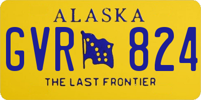 AK license plate GVR824