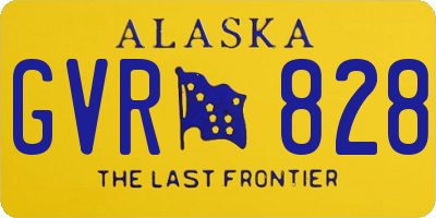 AK license plate GVR828