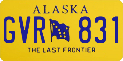 AK license plate GVR831