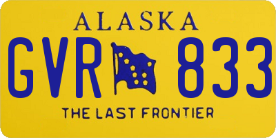 AK license plate GVR833