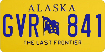 AK license plate GVR841
