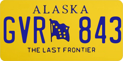 AK license plate GVR843