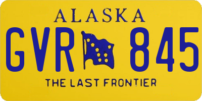 AK license plate GVR845