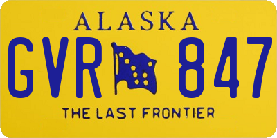 AK license plate GVR847