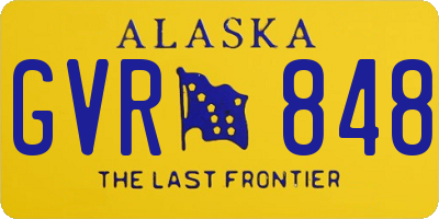 AK license plate GVR848