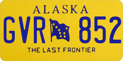 AK license plate GVR852