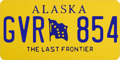 AK license plate GVR854