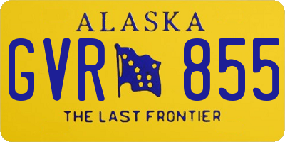 AK license plate GVR855