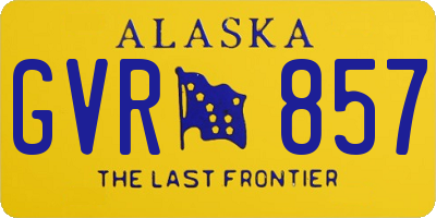 AK license plate GVR857