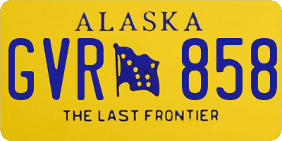 AK license plate GVR858