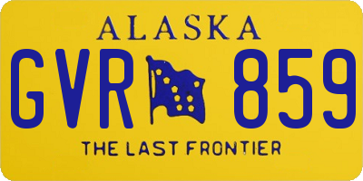 AK license plate GVR859