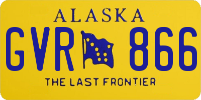 AK license plate GVR866