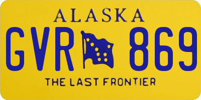 AK license plate GVR869