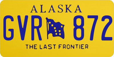 AK license plate GVR872