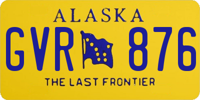 AK license plate GVR876