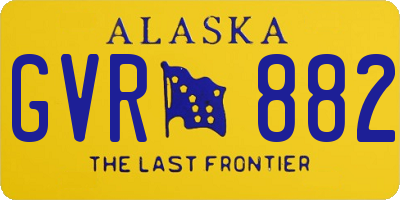 AK license plate GVR882