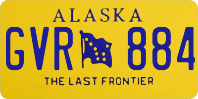 AK license plate GVR884