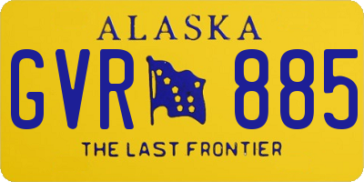 AK license plate GVR885