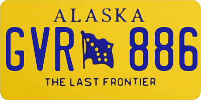 AK license plate GVR886