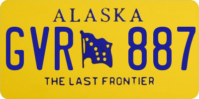 AK license plate GVR887