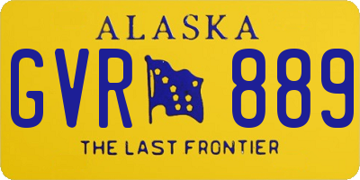 AK license plate GVR889