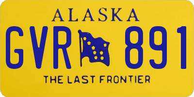 AK license plate GVR891