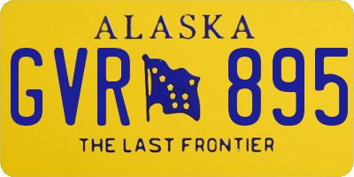 AK license plate GVR895
