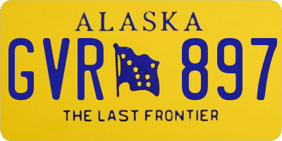 AK license plate GVR897