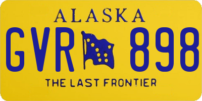 AK license plate GVR898