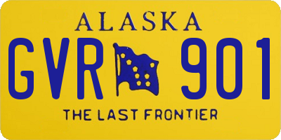 AK license plate GVR901