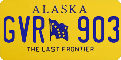 AK license plate GVR903