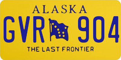 AK license plate GVR904