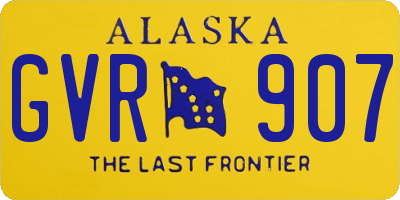 AK license plate GVR907