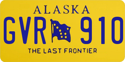 AK license plate GVR910