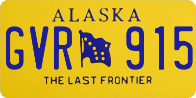 AK license plate GVR915
