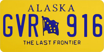 AK license plate GVR916