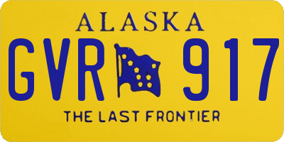 AK license plate GVR917