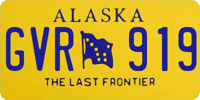 AK license plate GVR919