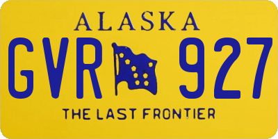 AK license plate GVR927