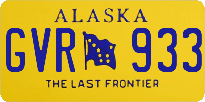 AK license plate GVR933