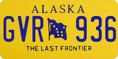 AK license plate GVR936