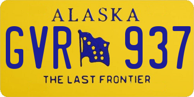 AK license plate GVR937
