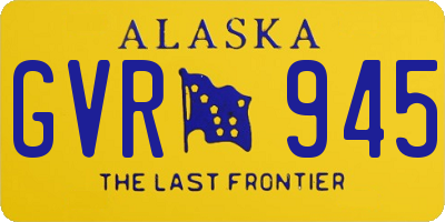 AK license plate GVR945