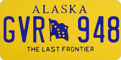 AK license plate GVR948