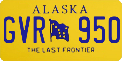 AK license plate GVR950