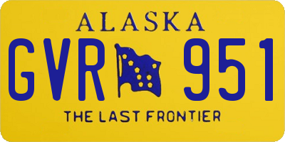 AK license plate GVR951